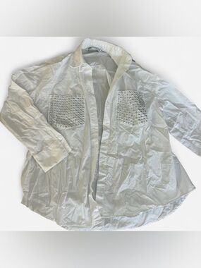 Zara white Stud blouse